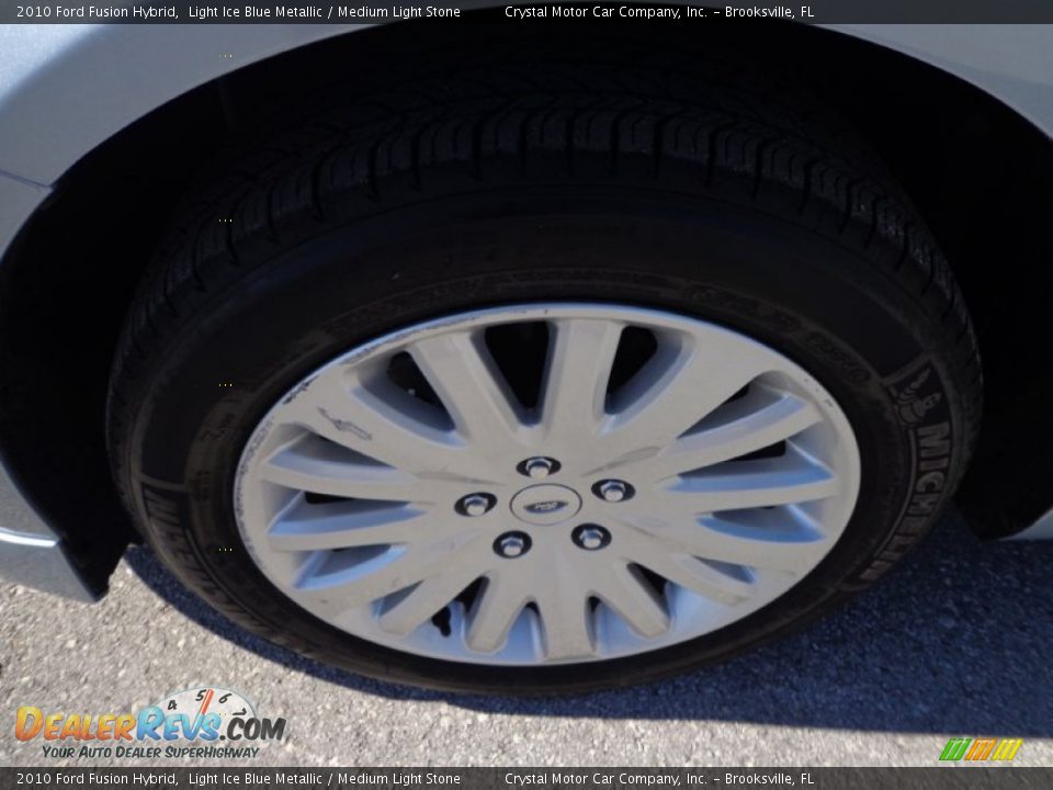 2010 Ford Fusion Hybrid Light Ice Blue Metallic / Medium Light Stone Photo #14