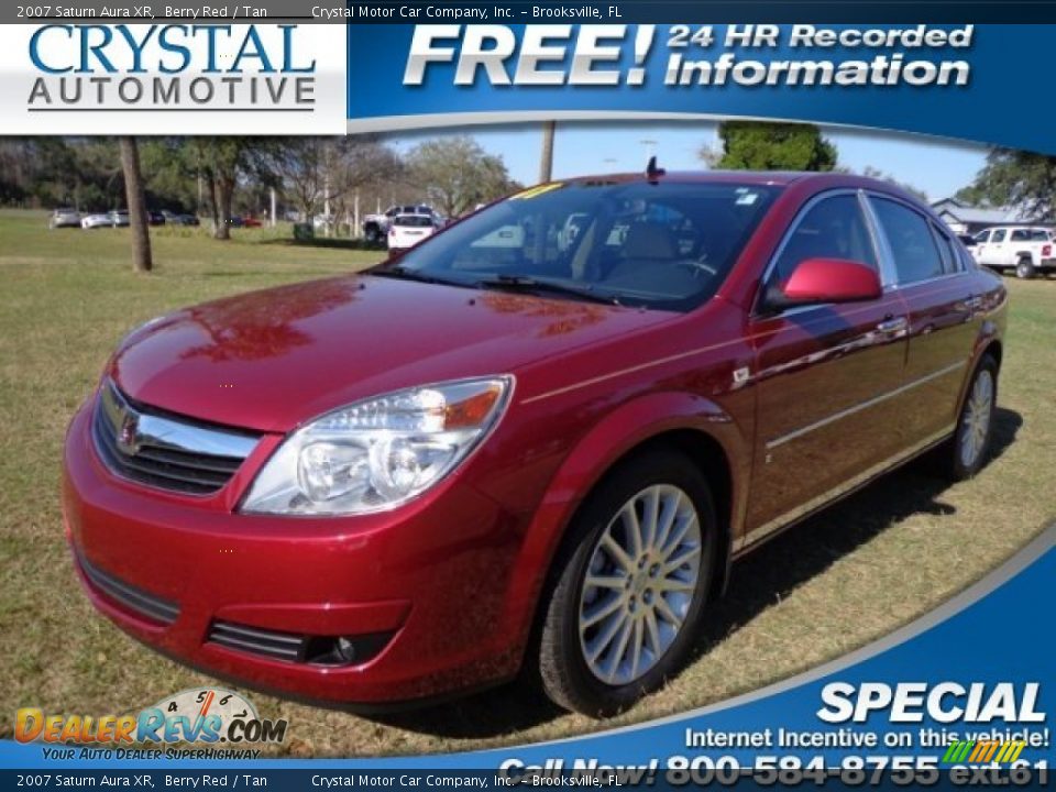 2007 Saturn Aura XR Berry Red / Tan Photo #1