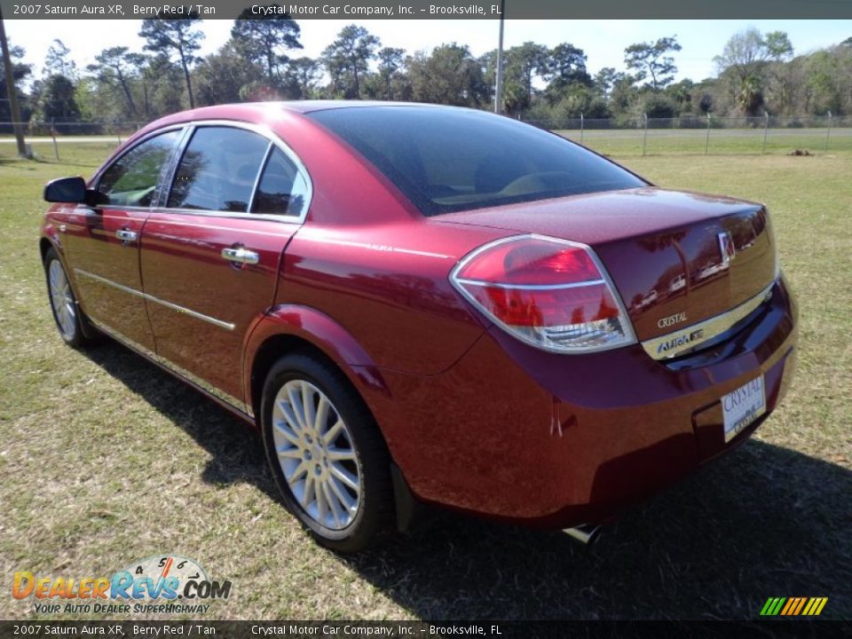2007 Saturn Aura XR Berry Red / Tan Photo #3