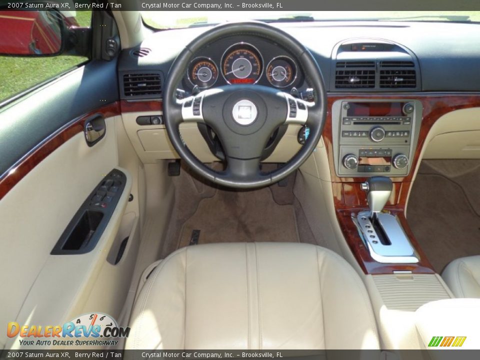 2007 Saturn Aura XR Berry Red / Tan Photo #6