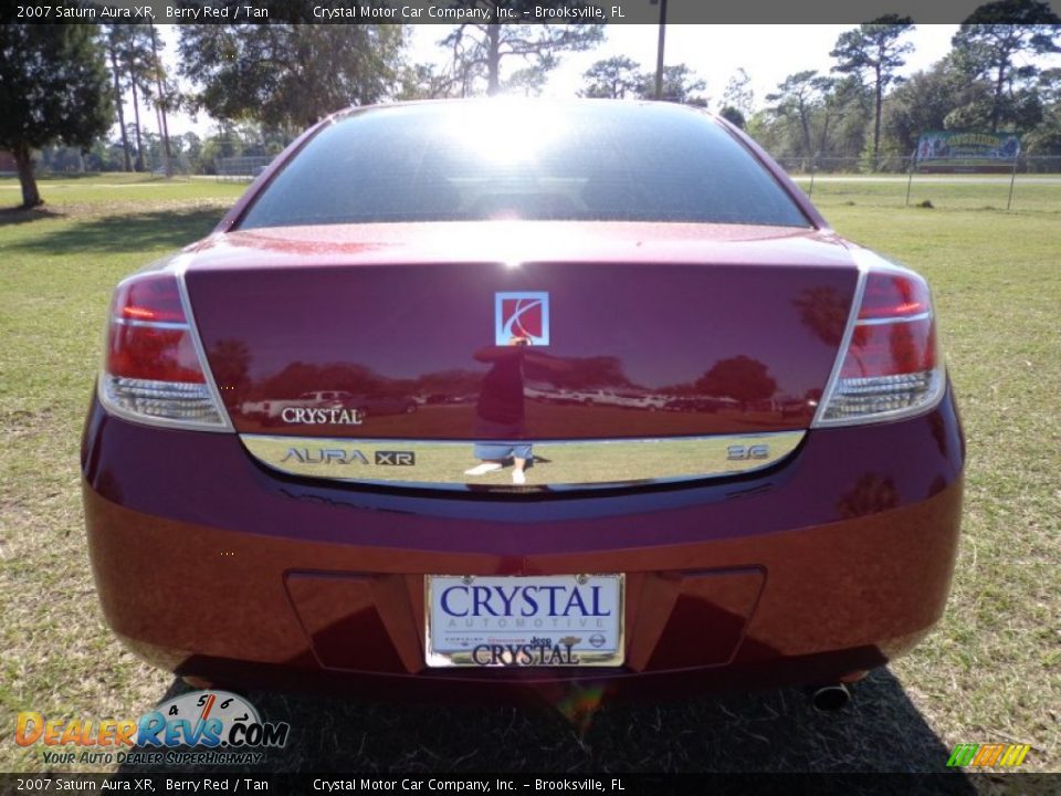 2007 Saturn Aura XR Berry Red / Tan Photo #7