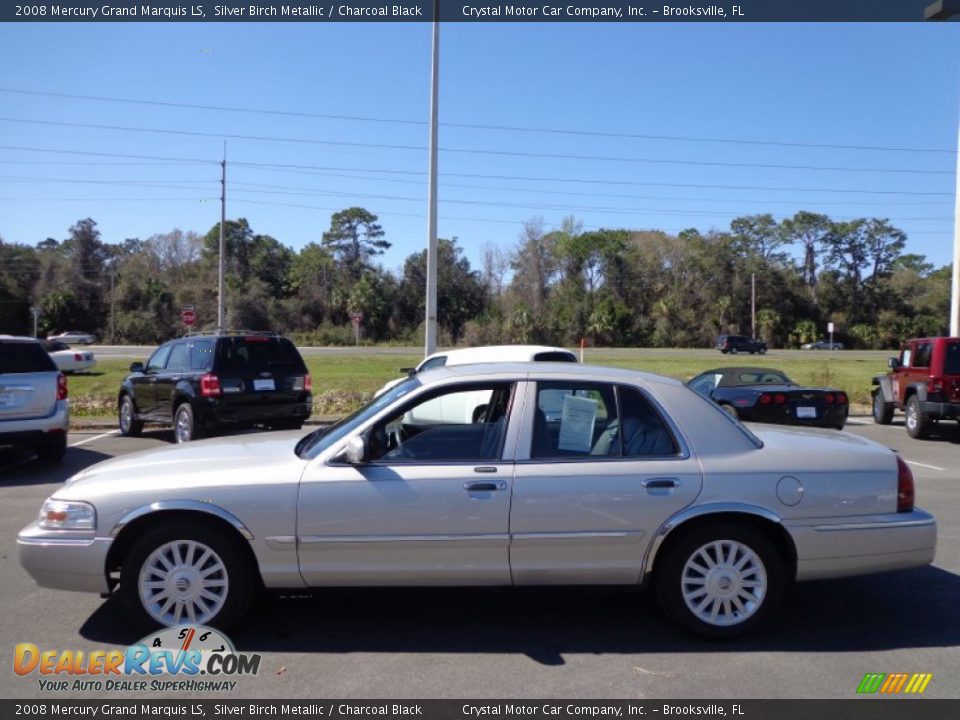 2008 Mercury Grand Marquis LS Silver Birch Metallic / Charcoal Black Photo #2