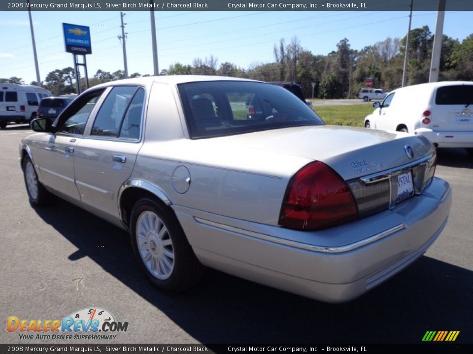 2008 Mercury Grand Marquis LS Silver Birch Metallic / Charcoal Black Photo #3