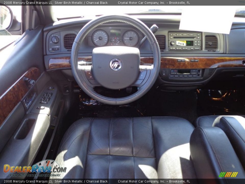 2008 Mercury Grand Marquis LS Silver Birch Metallic / Charcoal Black Photo #6