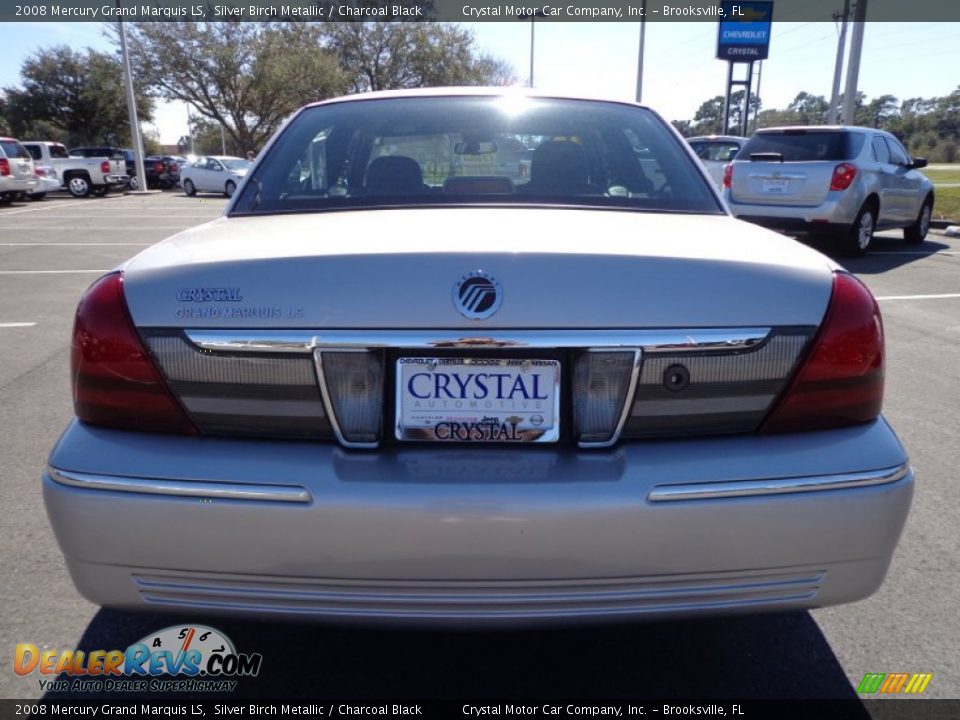 2008 Mercury Grand Marquis LS Silver Birch Metallic / Charcoal Black Photo #7