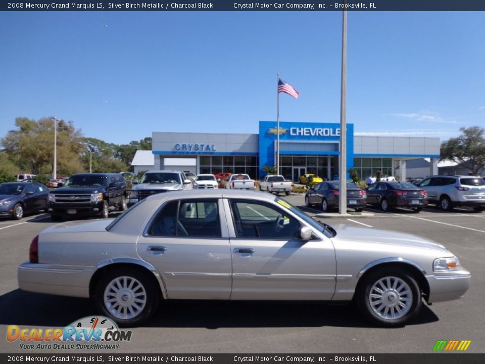 2008 Mercury Grand Marquis LS Silver Birch Metallic / Charcoal Black Photo #9