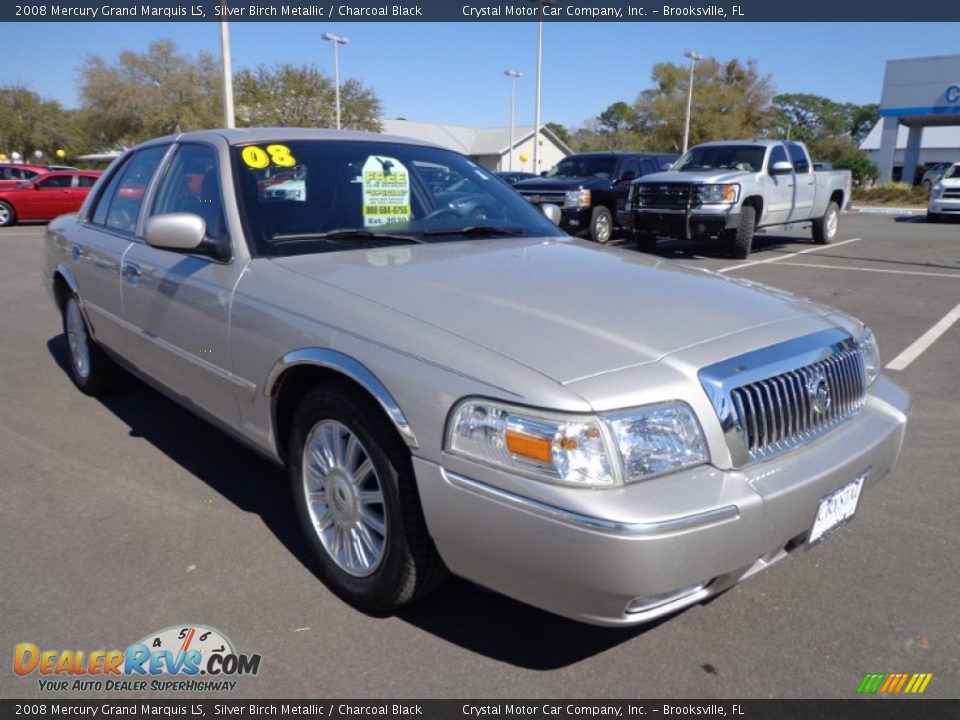 2008 Mercury Grand Marquis LS Silver Birch Metallic / Charcoal Black Photo #10
