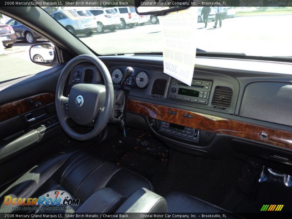 2008 Mercury Grand Marquis LS Silver Birch Metallic / Charcoal Black Photo #11