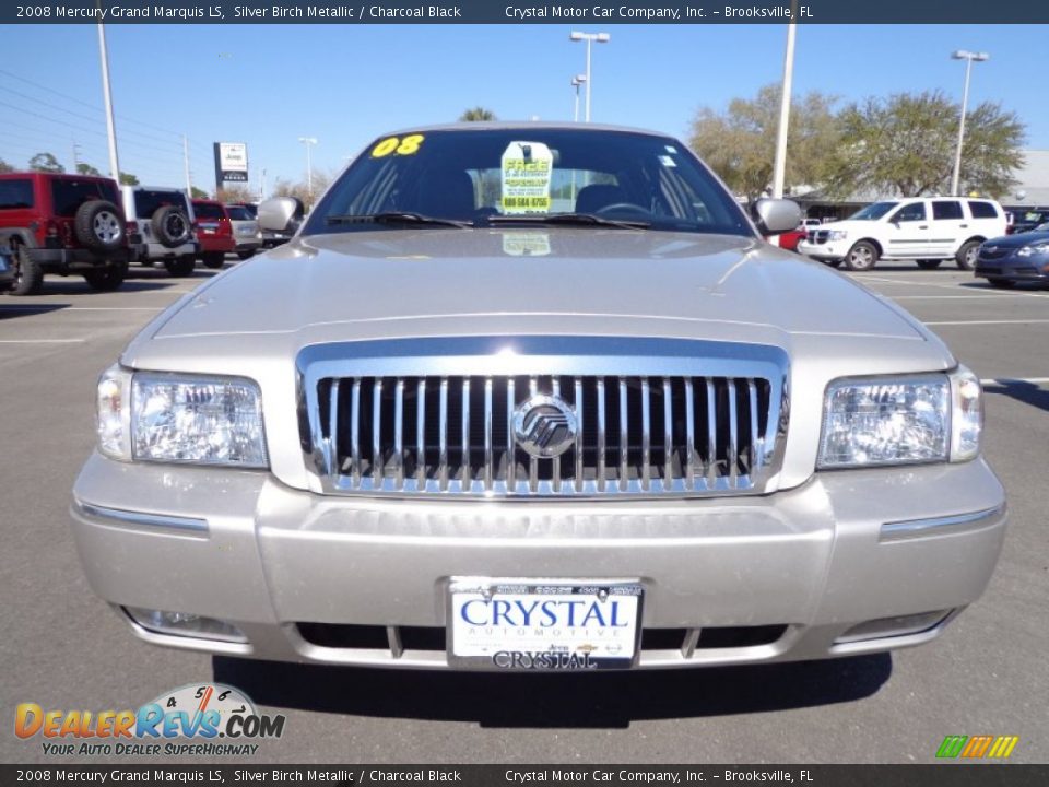 2008 Mercury Grand Marquis LS Silver Birch Metallic / Charcoal Black Photo #13