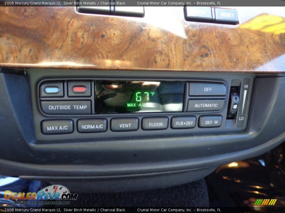 2008 Mercury Grand Marquis LS Silver Birch Metallic / Charcoal Black Photo #20