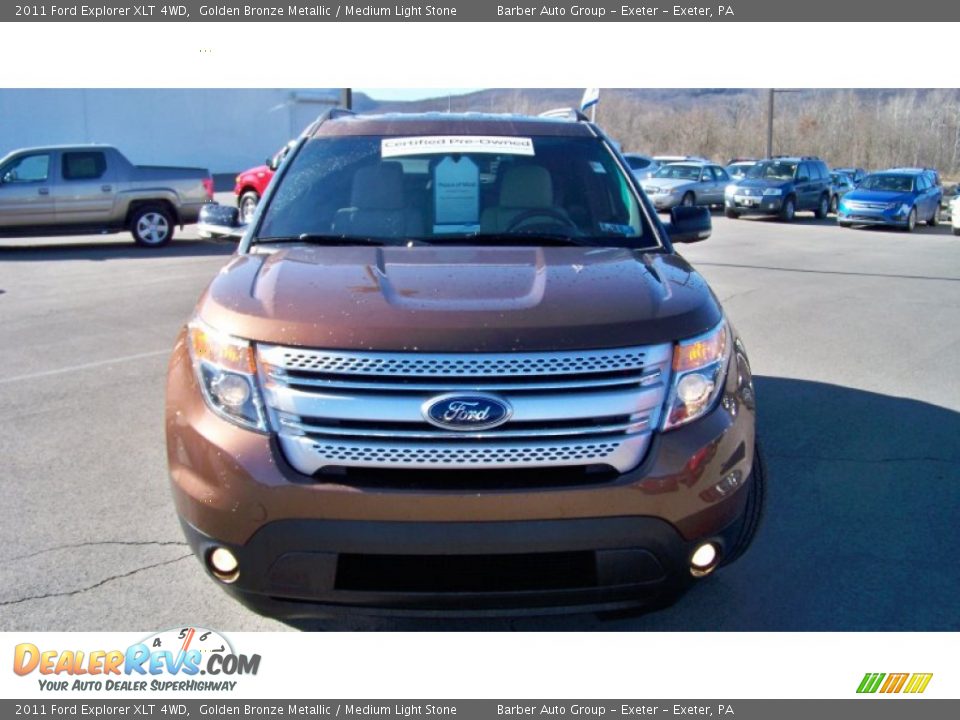 2011 Ford Explorer XLT 4WD Golden Bronze Metallic / Medium Light Stone Photo #3