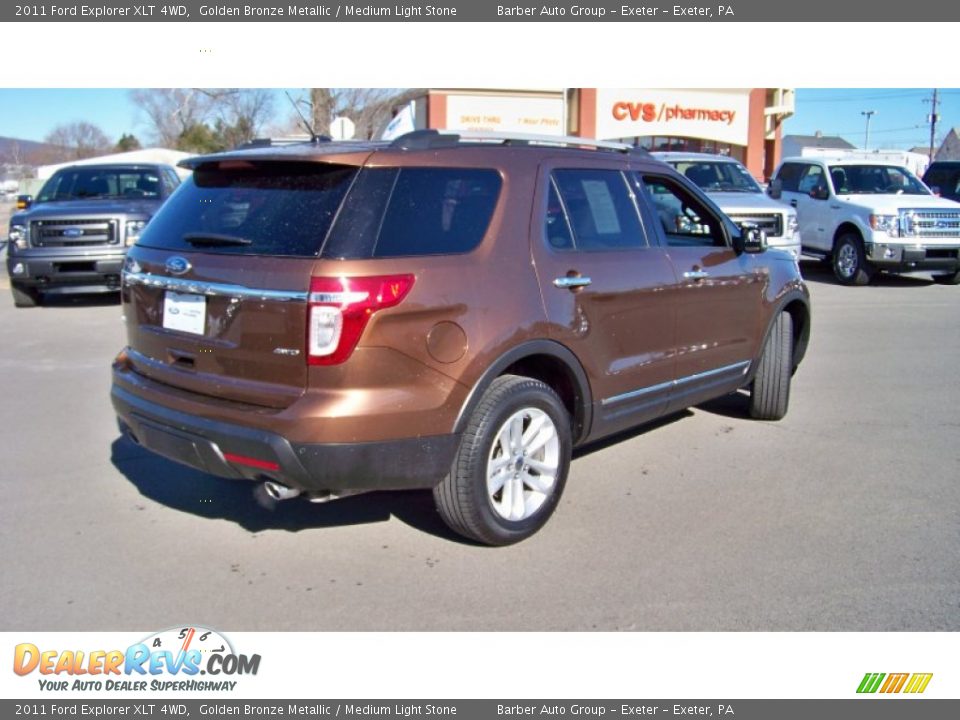 2011 Ford Explorer XLT 4WD Golden Bronze Metallic / Medium Light Stone Photo #6