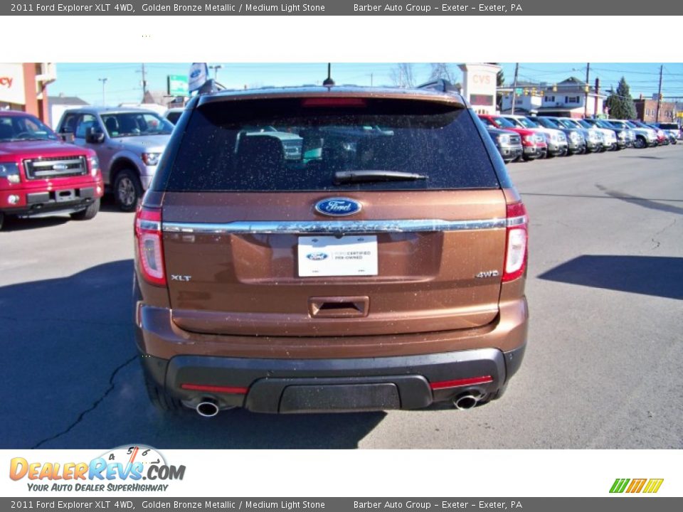 2011 Ford Explorer XLT 4WD Golden Bronze Metallic / Medium Light Stone Photo #7