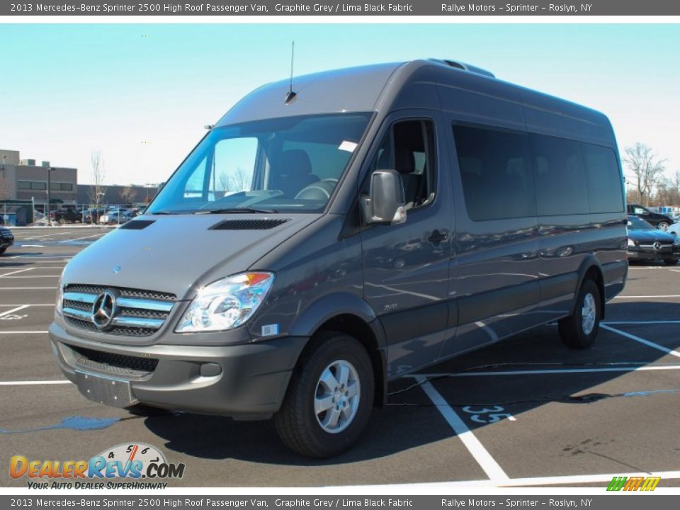 2013 Mercedes-Benz Sprinter 2500 High Roof Passenger Van Graphite Grey / Lima Black Fabric Photo #1