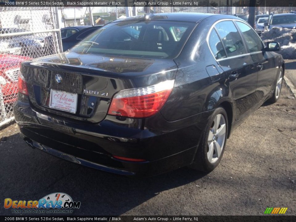 2008 BMW 5 Series 528xi Sedan Black Sapphire Metallic / Black Photo #4