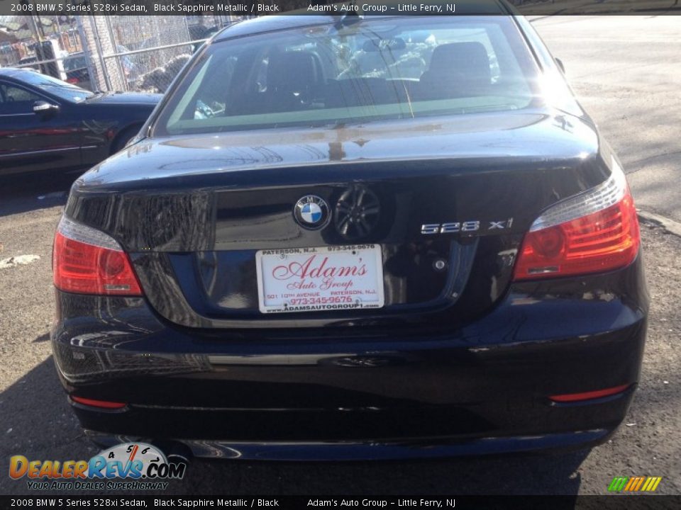 2008 BMW 5 Series 528xi Sedan Black Sapphire Metallic / Black Photo #5
