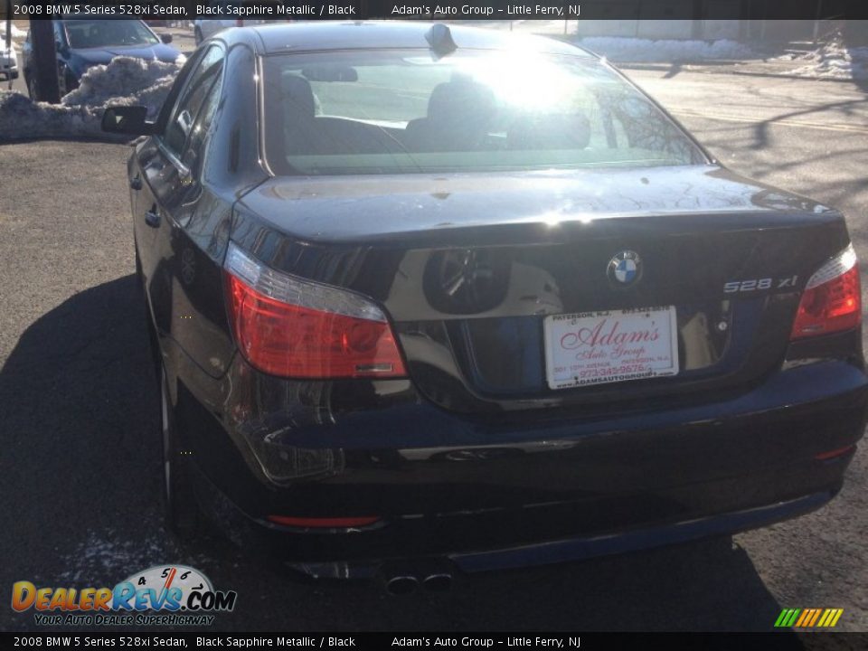 2008 BMW 5 Series 528xi Sedan Black Sapphire Metallic / Black Photo #6