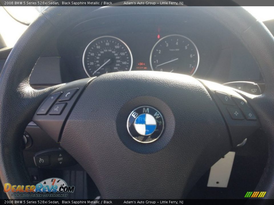 2008 BMW 5 Series 528xi Sedan Black Sapphire Metallic / Black Photo #9
