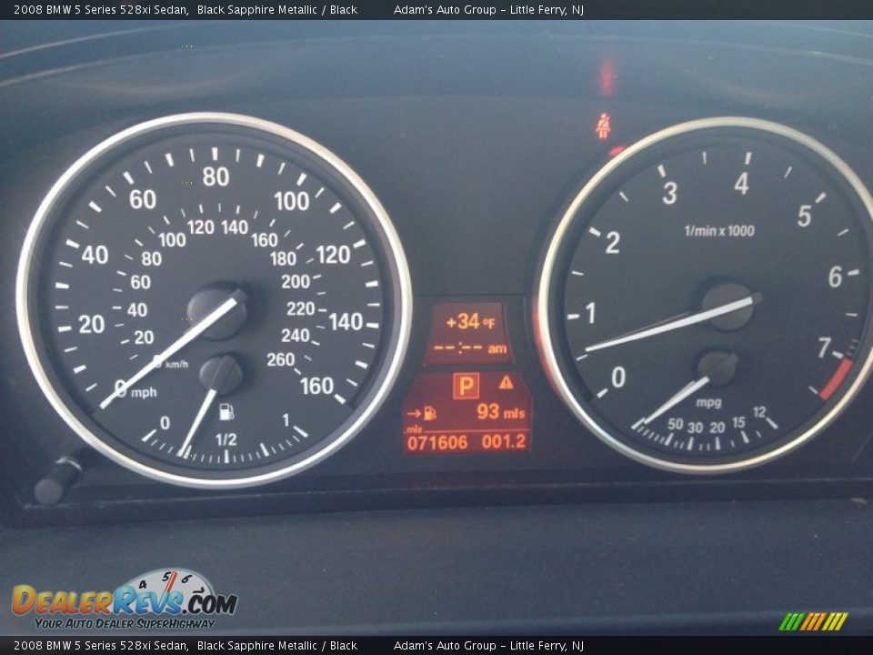 2008 BMW 5 Series 528xi Sedan Black Sapphire Metallic / Black Photo #10