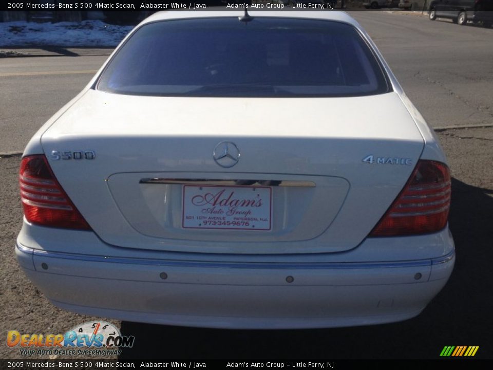 2005 Mercedes-Benz S 500 4Matic Sedan Alabaster White / Java Photo #5