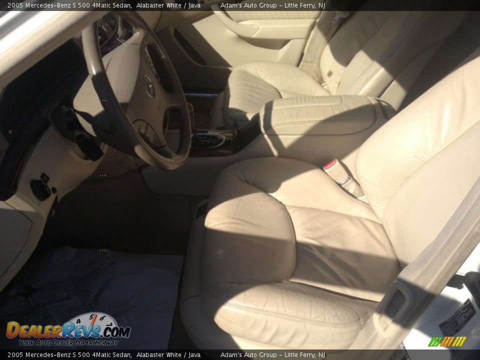 2005 Mercedes-Benz S 500 4Matic Sedan Alabaster White / Java Photo #10