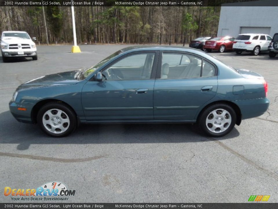 Light Ocean Blue 2002 Hyundai Elantra GLS Sedan Photo #3
