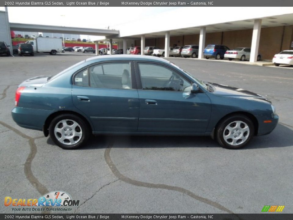 Light Ocean Blue 2002 Hyundai Elantra GLS Sedan Photo #6