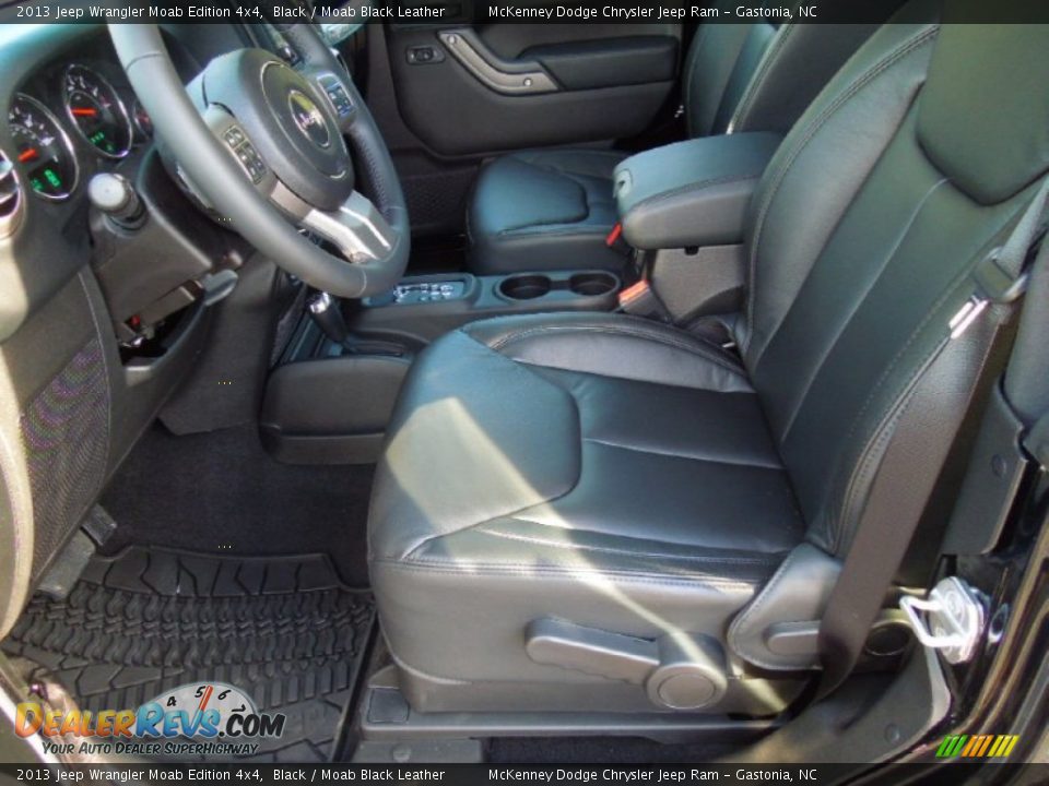 Moab Black Leather Interior - 2013 Jeep Wrangler Moab Edition 4x4 Photo #9