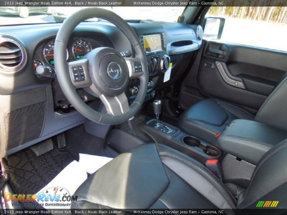 Moab Black Leather Interior - 2013 Jeep Wrangler Moab Edition 4x4 Photo #23