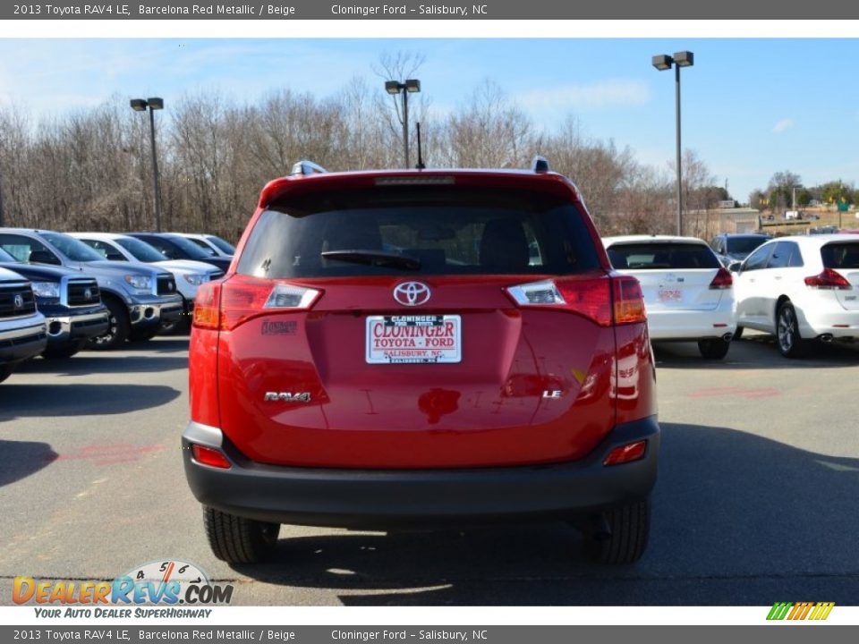 2013 Toyota RAV4 LE Barcelona Red Metallic / Beige Photo #4