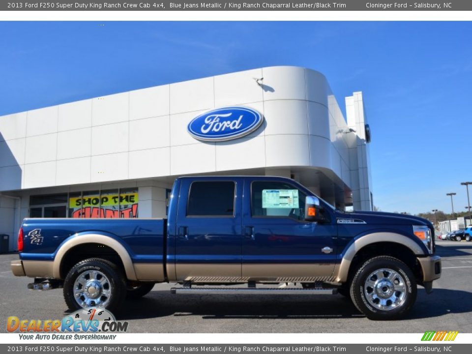 Blue Jeans Metallic 2013 Ford F250 Super Duty King Ranch Crew Cab 4x4 Photo #2