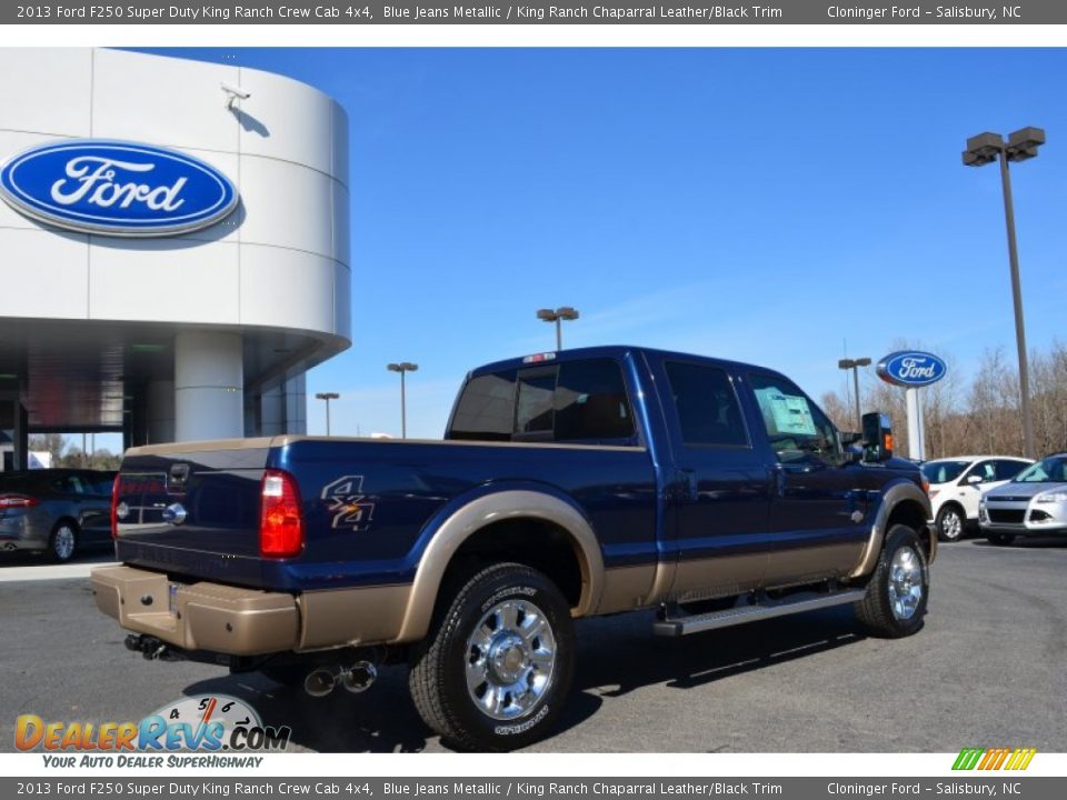 2013 Ford F250 Super Duty King Ranch Crew Cab 4x4 Blue Jeans Metallic / King Ranch Chaparral Leather/Black Trim Photo #3