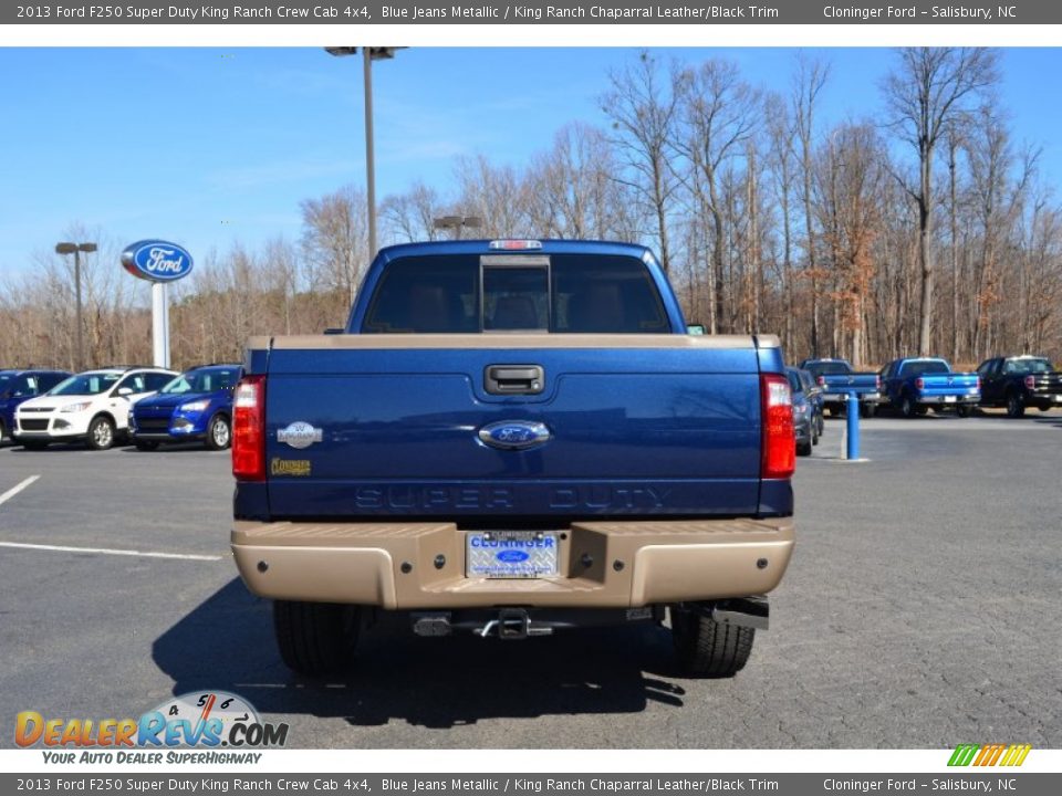 2013 Ford F250 Super Duty King Ranch Crew Cab 4x4 Blue Jeans Metallic / King Ranch Chaparral Leather/Black Trim Photo #4