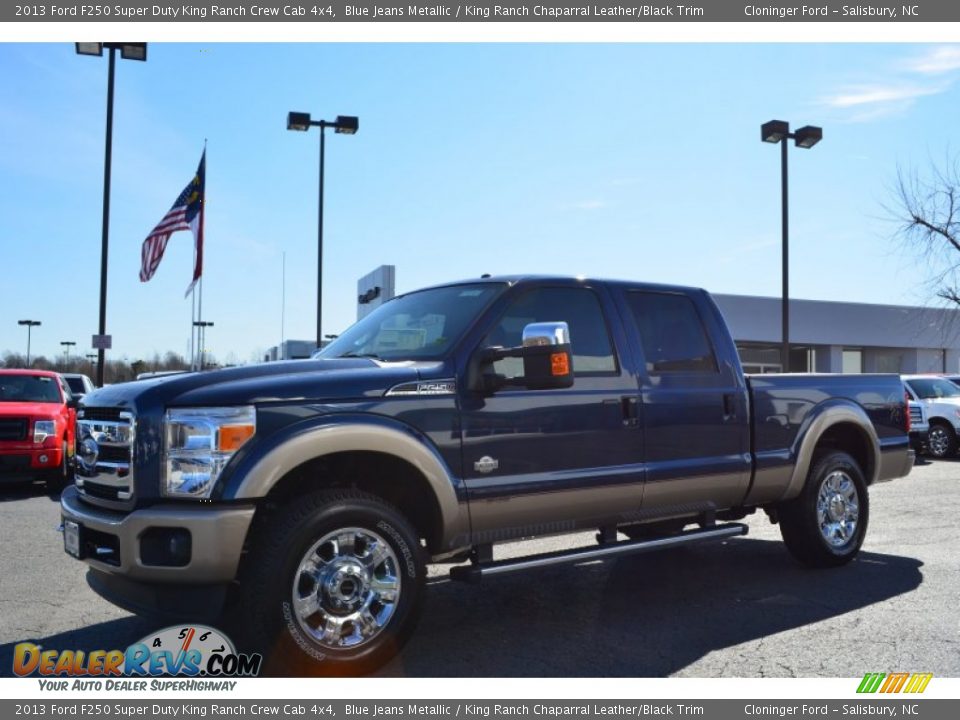 2013 Ford F250 Super Duty King Ranch Crew Cab 4x4 Blue Jeans Metallic / King Ranch Chaparral Leather/Black Trim Photo #6