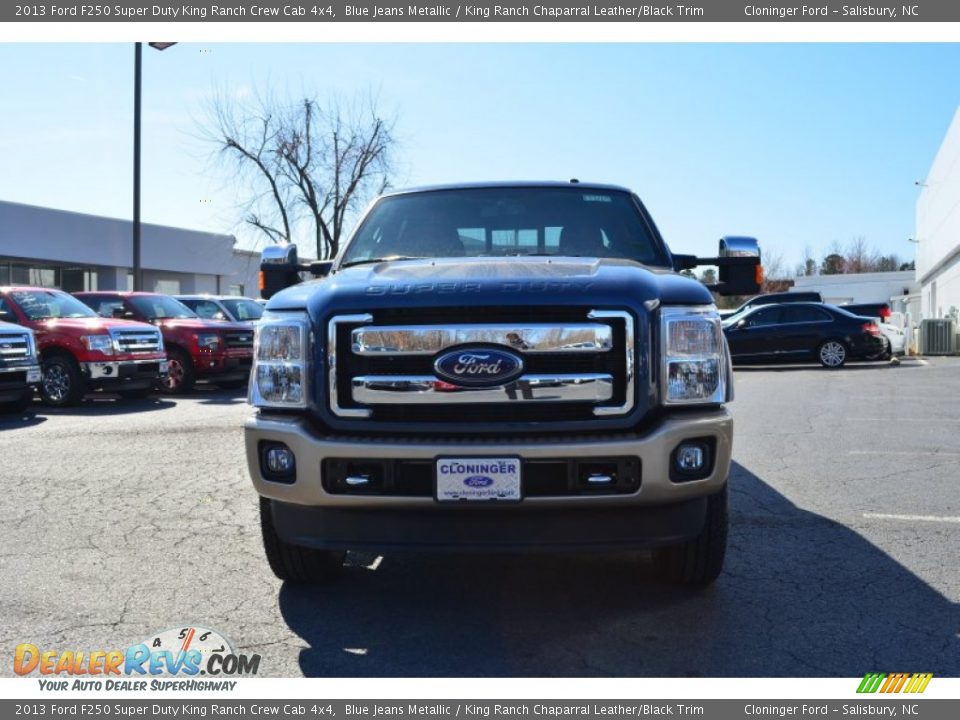 2013 Ford F250 Super Duty King Ranch Crew Cab 4x4 Blue Jeans Metallic / King Ranch Chaparral Leather/Black Trim Photo #7