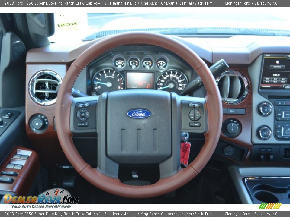 2013 Ford F250 Super Duty King Ranch Crew Cab 4x4 Steering Wheel Photo #29