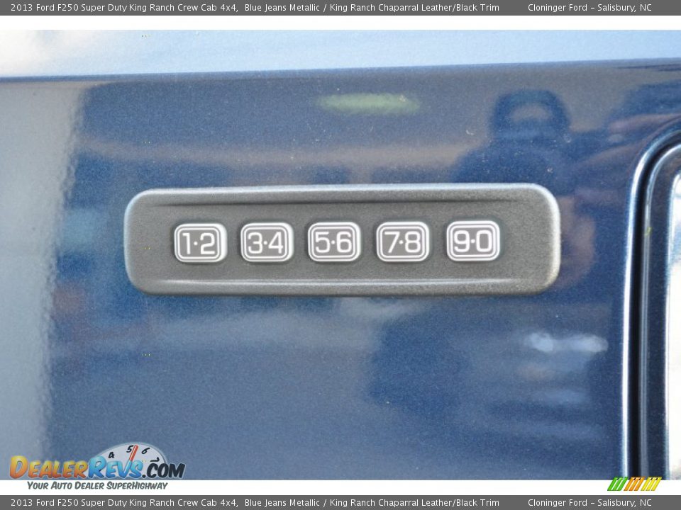 2013 Ford F250 Super Duty King Ranch Crew Cab 4x4 Blue Jeans Metallic / King Ranch Chaparral Leather/Black Trim Photo #30