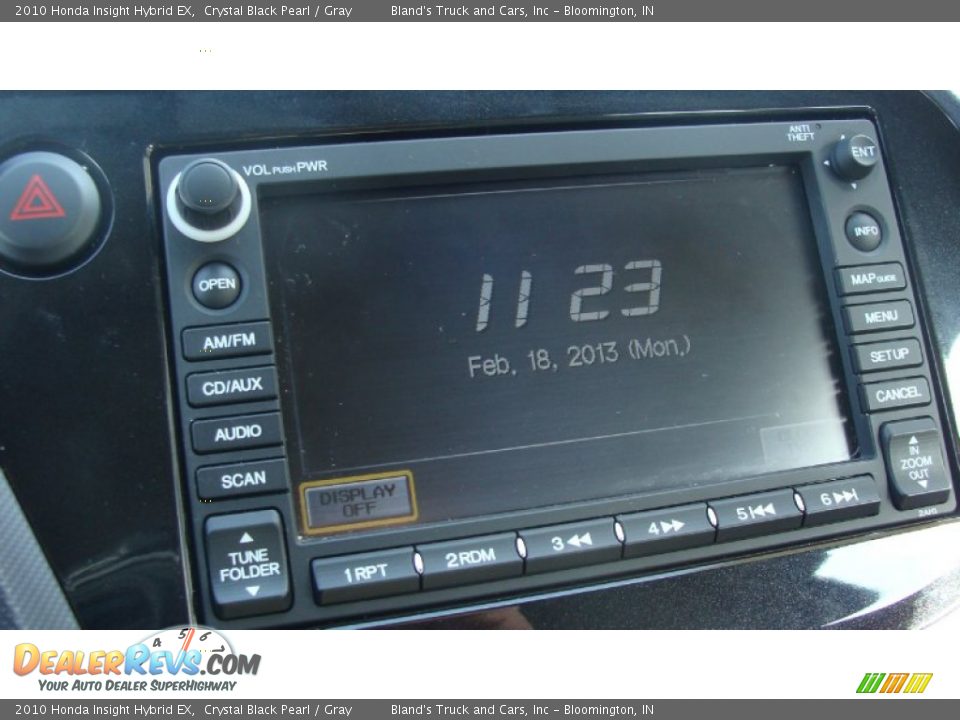 2010 Honda Insight Hybrid EX Crystal Black Pearl / Gray Photo #8