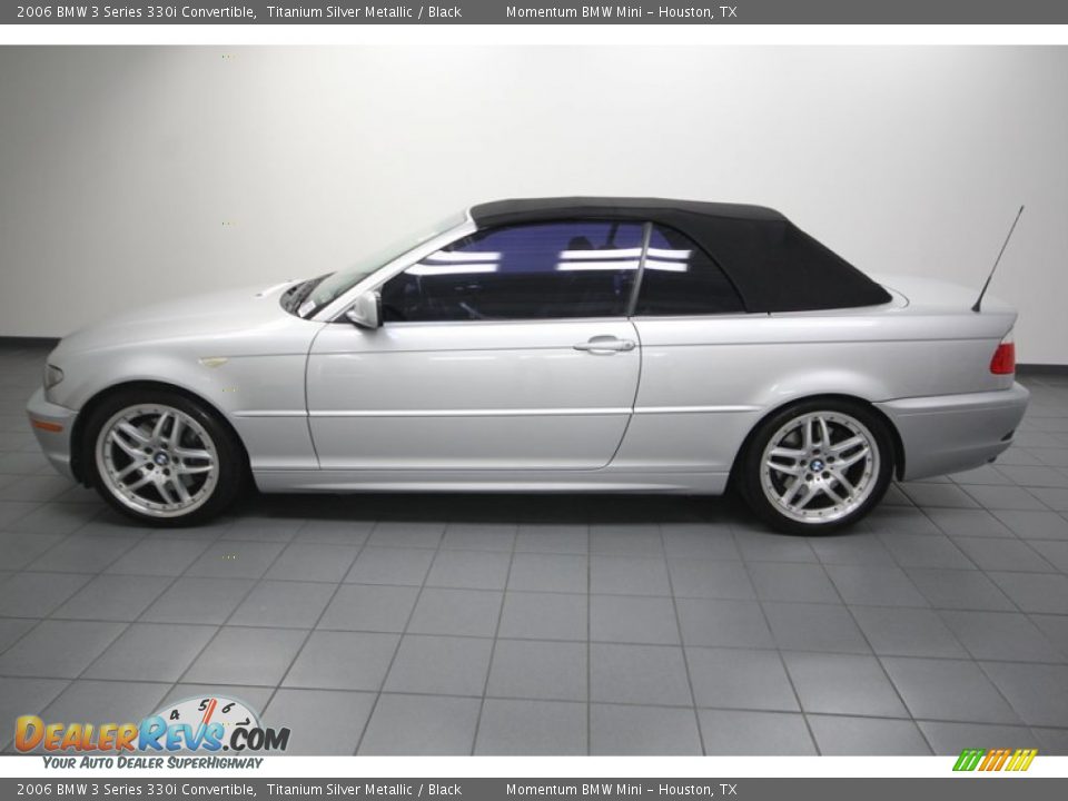 2006 BMW 3 Series 330i Convertible Titanium Silver Metallic / Black Photo #2