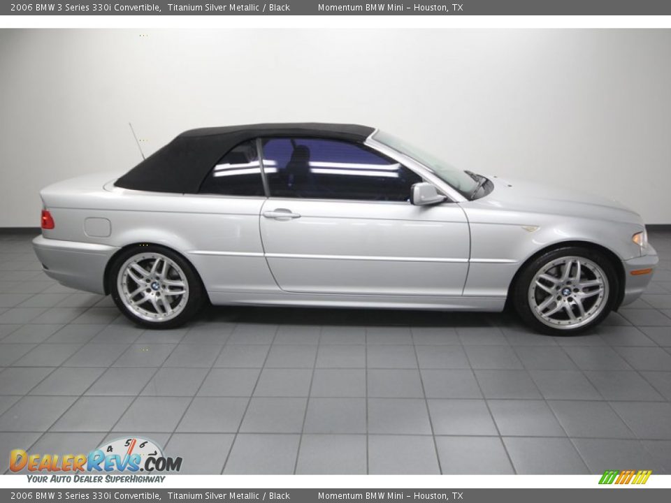 2006 BMW 3 Series 330i Convertible Titanium Silver Metallic / Black Photo #8
