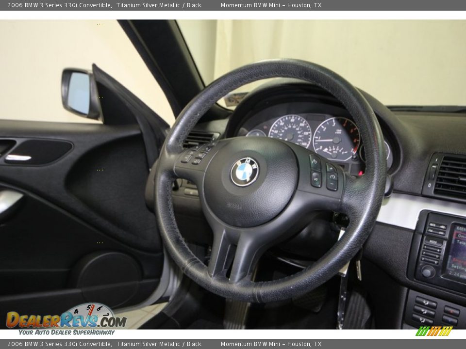 2006 BMW 3 Series 330i Convertible Titanium Silver Metallic / Black Photo #25