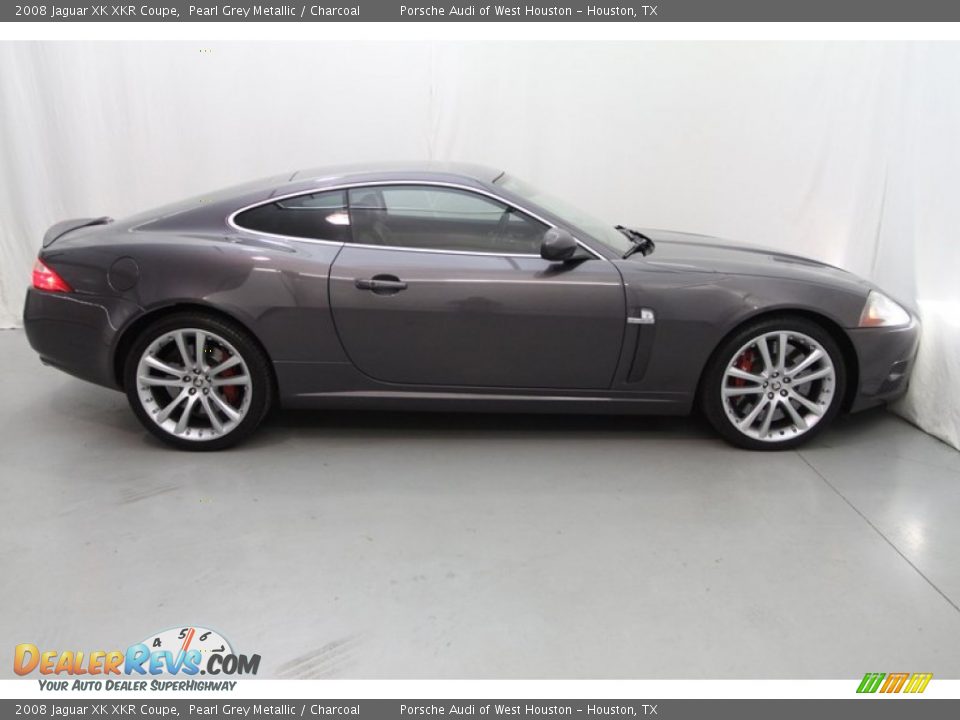 2008 Jaguar XK XKR Coupe Pearl Grey Metallic / Charcoal Photo #2