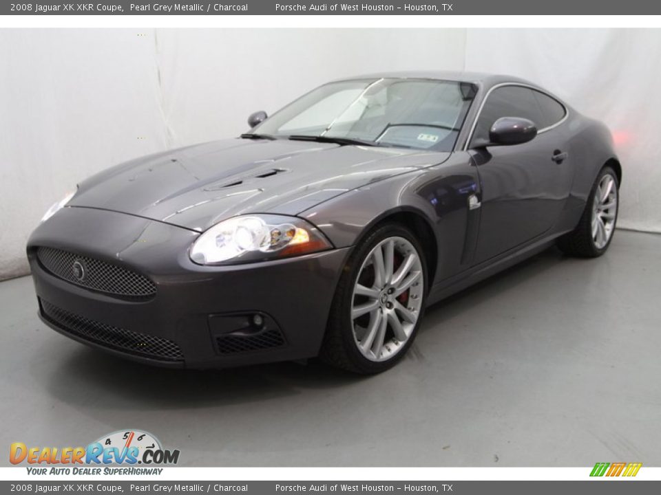 2008 Jaguar XK XKR Coupe Pearl Grey Metallic / Charcoal Photo #3