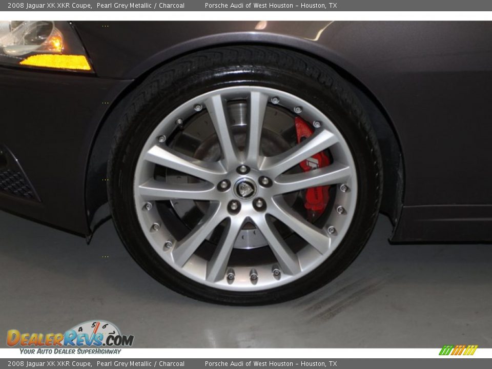 2008 Jaguar XK XKR Coupe Pearl Grey Metallic / Charcoal Photo #4