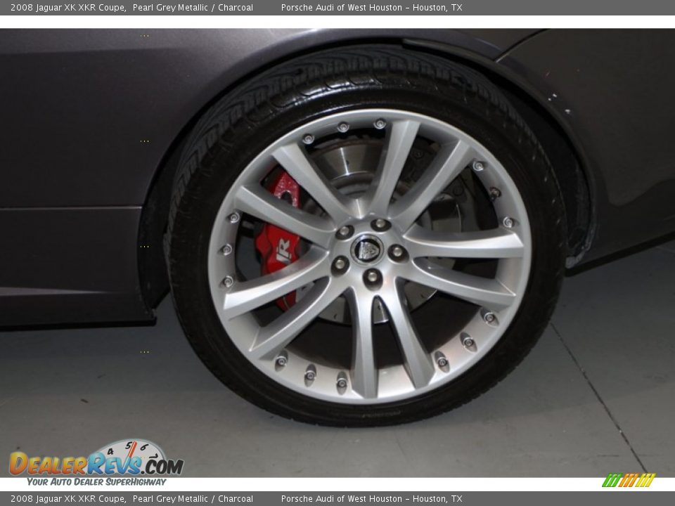 2008 Jaguar XK XKR Coupe Pearl Grey Metallic / Charcoal Photo #5