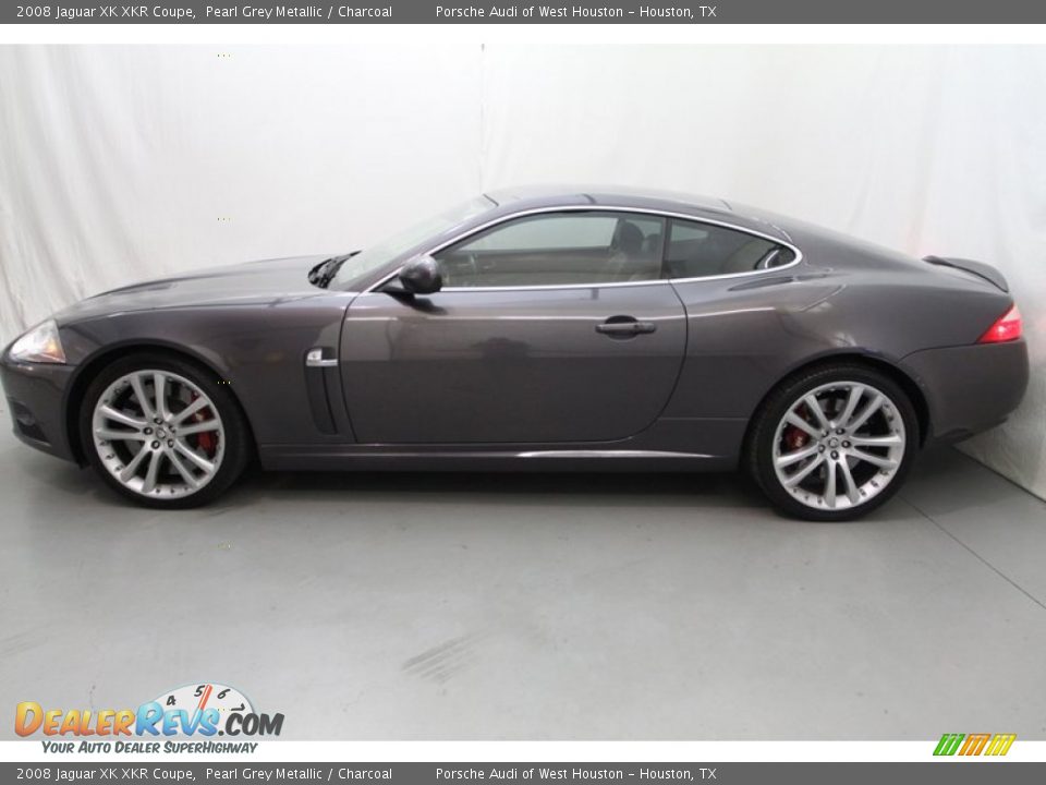 2008 Jaguar XK XKR Coupe Pearl Grey Metallic / Charcoal Photo #6