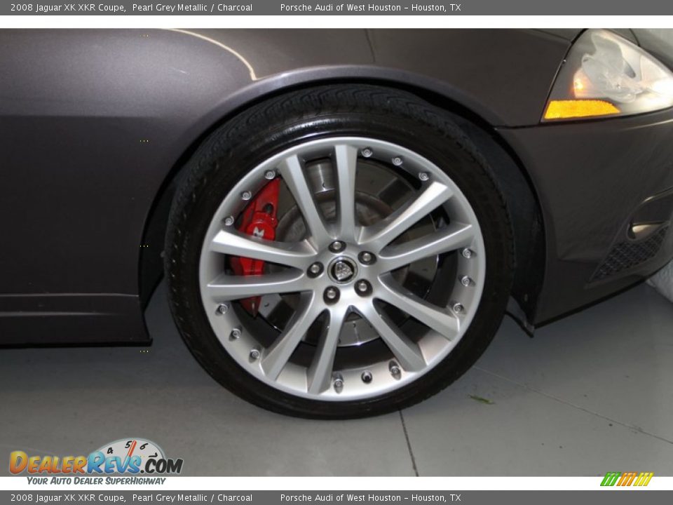 2008 Jaguar XK XKR Coupe Pearl Grey Metallic / Charcoal Photo #9