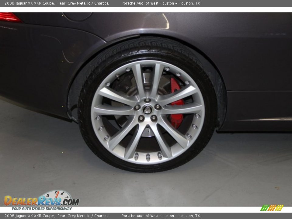 2008 Jaguar XK XKR Coupe Pearl Grey Metallic / Charcoal Photo #10