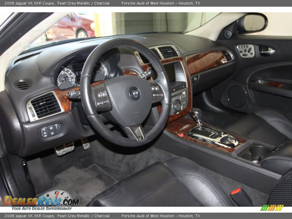 2008 Jaguar XK XKR Coupe Pearl Grey Metallic / Charcoal Photo #16