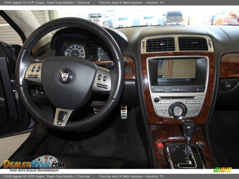 2008 Jaguar XK XKR Coupe Pearl Grey Metallic / Charcoal Photo #18